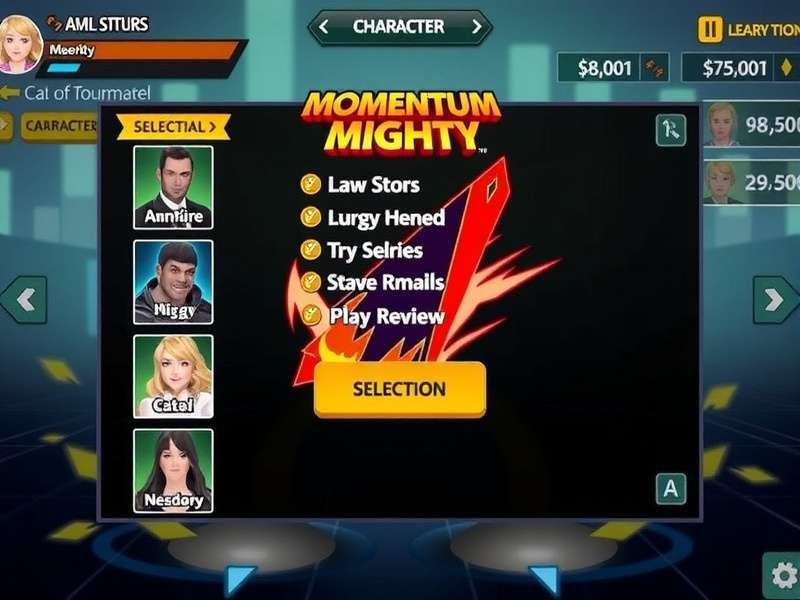 Momentum Mighty Character Selection Screen